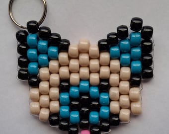 Custom Kandi Bead Fursona Keychain/Badge