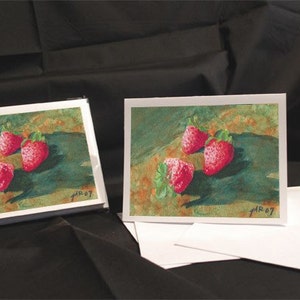 Strawberries notecards image 1