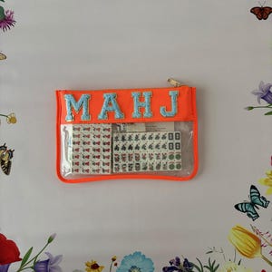 Mini Mahjong Travel Set - Neon Orange