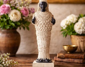 Handcrafted Artemis of Ephesus Statue – Marble Powder Sculpture | Ancient Greek Goddess Decor | Elegant Classical Art (24 cm)