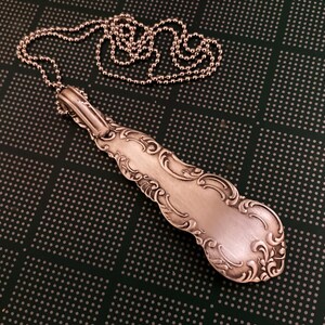 Vintage Spoon Necklace, Upcycled Eco Friendly Jewelry, Reclaimed Recycled Silver Flatware, Green Living, Eco Chic Boho Hippie Gift, 1898 画像 4