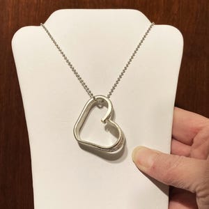 Vintage Heart Pendant Necklace, Antique Silverplate Silverware Spoon Jewelry, Handmade Valentines Gifts, Girlfriend Wife, Gift Boxed, 1939 image 9