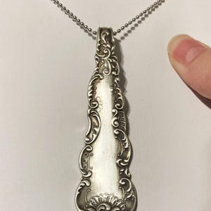 Vintage Spoon Necklace, Upcycled Eco Friendly Jewelry, Reclaimed Recycled Silver Flatware, Green Living, Eco Chic Boho Hippie Gift, 1898 画像 2