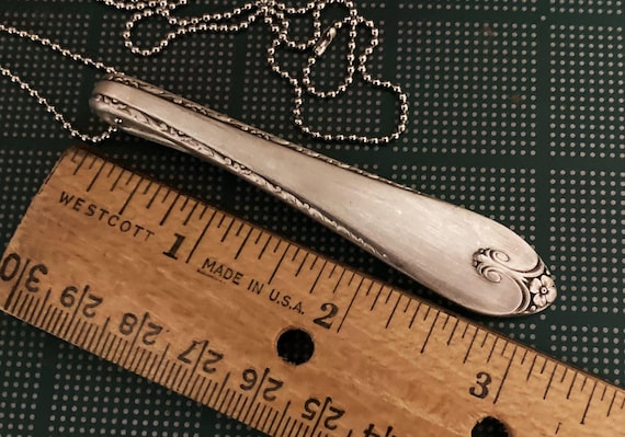 Silverware Pendant Necklace, Environmentalist Gift, Tree Hugger Gift, Environmental Conservation Gift, Conservationist Gift, Upcycled, 1940