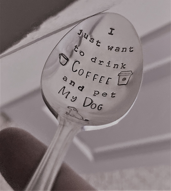 Coffee Is My Happy Place Engraved Coffee Spoon Gift for Coffee Lover Stainless Steel Spoon Coffee and Tea Lover Engraved Spoon