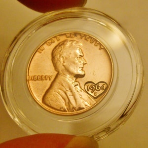50th Anniversary Gifts / 50th Birthday 2025; 1975 + UNCIRCULATED Penny in Coin Holder, 50 Year Golden Wedding, OPTIONAL Hand Stamped Heart