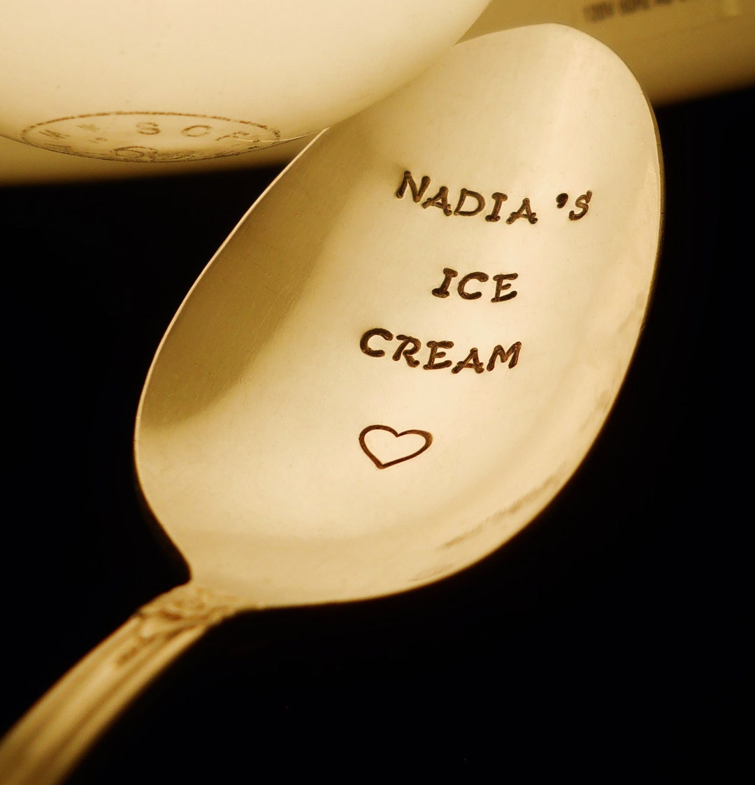 Personalized Ice Cream Spoon Custom Stamped Engraved Spoon, Person Who