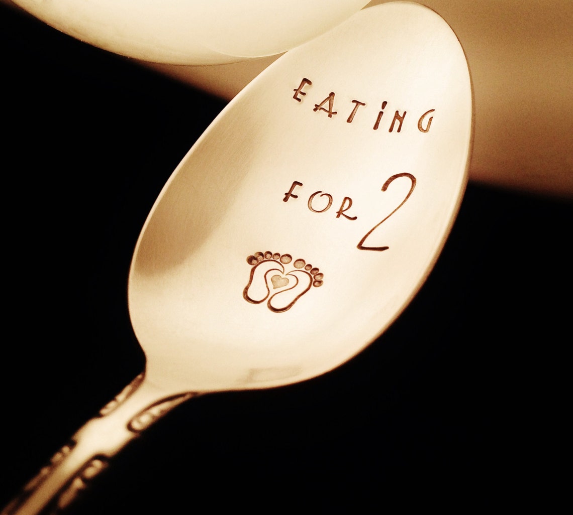 Eating For Two Spoon Maternity Gift Pregnant Mom Mommy To Etsy