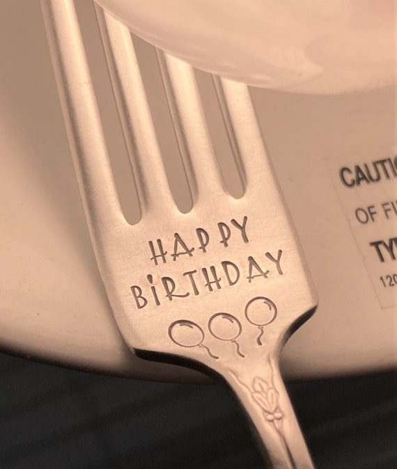 Birthday Gift for Her Happy Birthday Fork, Gift for Girlfriend Wife