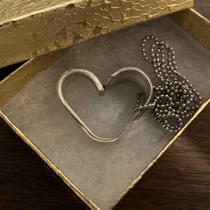 Vintage Heart Pendant Necklace, Antique Silverplate Silverware Spoon Jewelry, Handmade Valentines Gifts, Girlfriend Wife, Gift Boxed, 1939 image 12