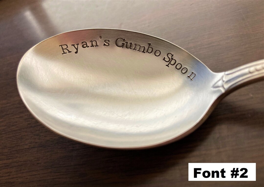 Gumbo Spoon Custom Soup Spoon Personalized Round Spoon With Etsy