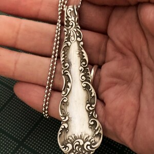 Vintage Spoon Necklace, Upcycled Eco Friendly Jewelry, Reclaimed Recycled Silver Flatware, Green Living, Eco Chic Boho Hippie Gift, 1898 画像 3
