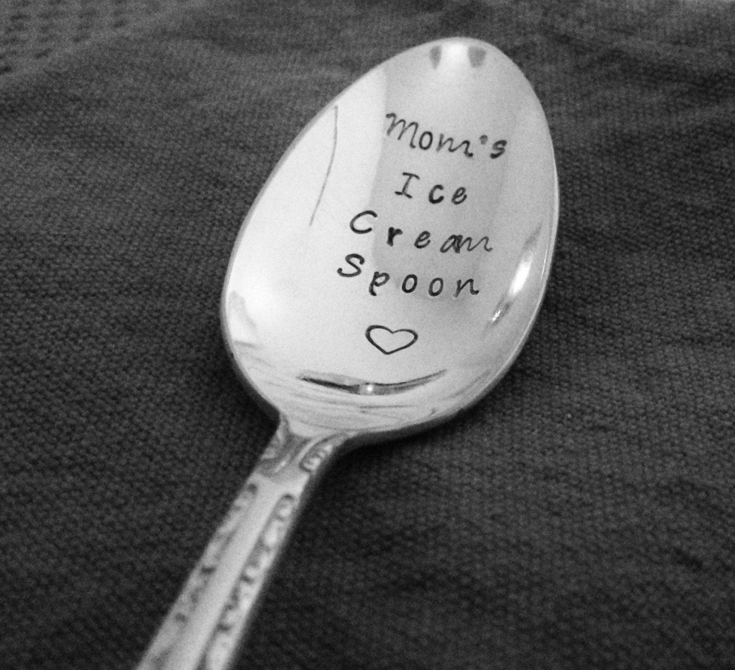 Custom Ice Cream Spoon Ice Cream Lover Gift Stamped Name Etsy