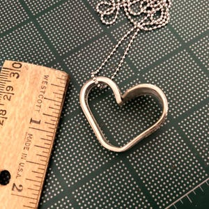 Vintage Heart Pendant Necklace, Antique Silverplate Silverware Spoon Jewelry, Handmade Valentines Gifts, Girlfriend Wife, Gift Boxed, 1939 image 5
