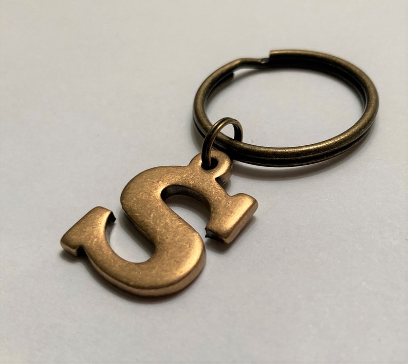 S Keychain: Letter S Initial Key Chain, Key Ring, Keyring, Vintage ...