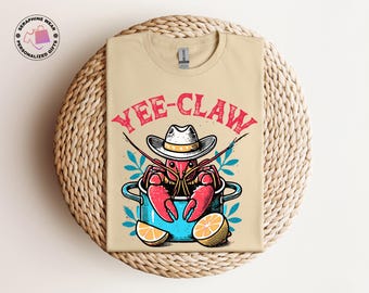 Yee-Claw Shirt, Funny Cowboy Crab Meme Tee, Western Summer Beach Shirt, Gag Gift for Girlfriend, Cowgirl Coastal Outfit, Yee Haw Vibes