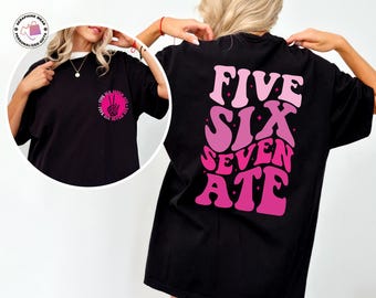 Best Gift for Mom, Five Six Seven Ate Shirt, Funny Cheer Coach Tee, Cheerleading Gift, Cheer Mom Shirt, In My Cheer Era, Cheer Shirt
