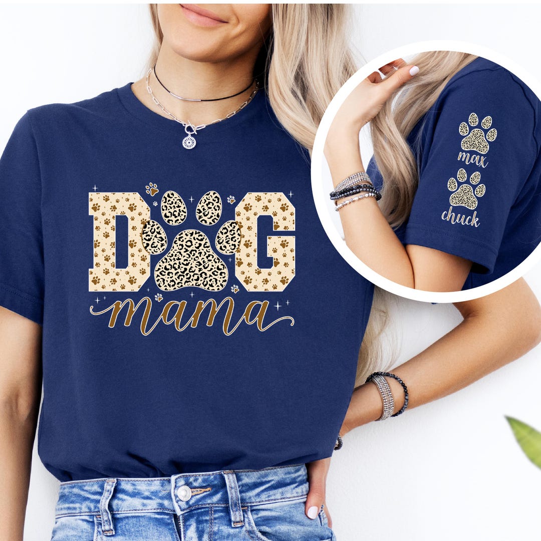 Custom Dog Mom Shirt, Personalized Pet Name Tee - Etsy