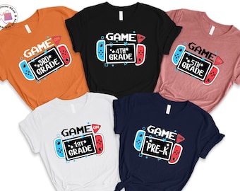 Game On Back to School Shirt Bundle, Gamer First Day of School Tee, Funny Video Game Shirt for Boys, Gaming Kids T-Shirt, Gamer Gift Idea