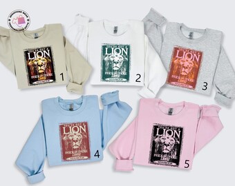 You've Got A Lion Inside Those Lungs Christian Sweatshirt, Vintega Jesus Bible Verse Hoodie,  Women Christian Sweater