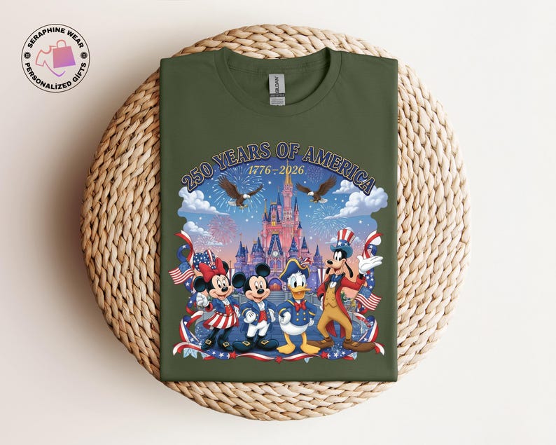 250 Years Of America Disney Shirt, Mickey And Friends US Anniversary Gift, Freedom Patriotic USA Flag Tshirt bild 8