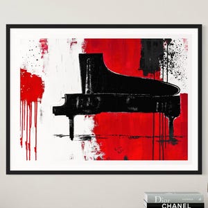 Echi di un pianoforte a coda, Kristina Mallen (stampa giclée del dipinto originale su carta Fine Art Premium Luster, firmata a mano dall'artista)