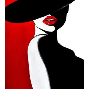 Veiled Allure, Kristina Mallen (stampa giclée del dipinto originale su carta Fine Art Premium Luster, firmata a mano dall'artista)