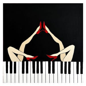 Jazz Divas #2, Kristina Mallen (stampa giclée del dipinto originale su carta Fine Art Premium Luster, firmata a mano dall'artista)