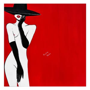 Lady Modesty, Kristina Mallen (stampa giclée del dipinto originale su carta Fine Art Premium Luster, firmata a mano dall'artista)