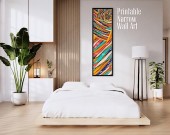 Meest verkochte wandkunst Lange smalle wandkunst Hoge smalle wandkunst Chinoiserie wandkunst Boven de bank kunst Panoramische wandkunst Wabi Sabi kunst