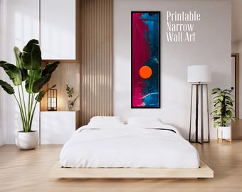 Meest verkochte wandkunst Lange smalle wandkunst Hoge smalle wandkunst Chinoiserie wandkunst Boven de bank kunst Beachy wandkunst Wabi Sabi kunst
