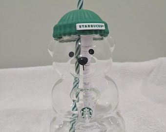 Starbucks Bear Tumbler with Green Knit Hat – Cute Collector’s Cup