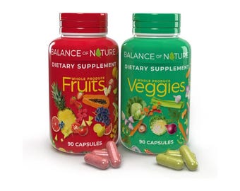 2 Pack, 90 Fruits and 90 Veggies Whole Food Supplement with Superfood Sealed