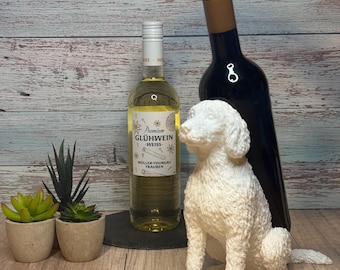 Portabotellas de vino Labradoodle: una idea de regalo original para amantes del vino y los perros
