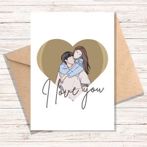 Valentinstag, Karte, Grußkarte, digitale Karte, druckbare Karte, Sofort Download, Karte, Liebeskarte für Sie und Ihn, nettes schönes Paar Liebe Sie Karte.