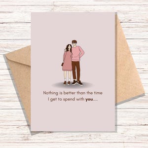 Valentinstag, Karte, Grußkarte, digitale Karte, druckbare Karte, Sofort Download, Karte Liebe für Sie und Ihn, süßes Paar Karte.