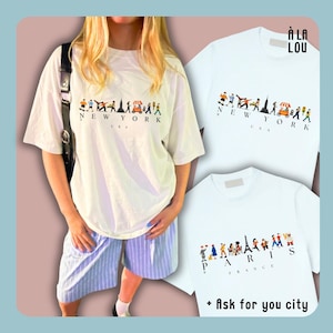 Custom City T-Shirt, Personalized Travel Souvenir Gift, Funny Illustrated Tee, Gift for Traveler, Unique City Map Shirt