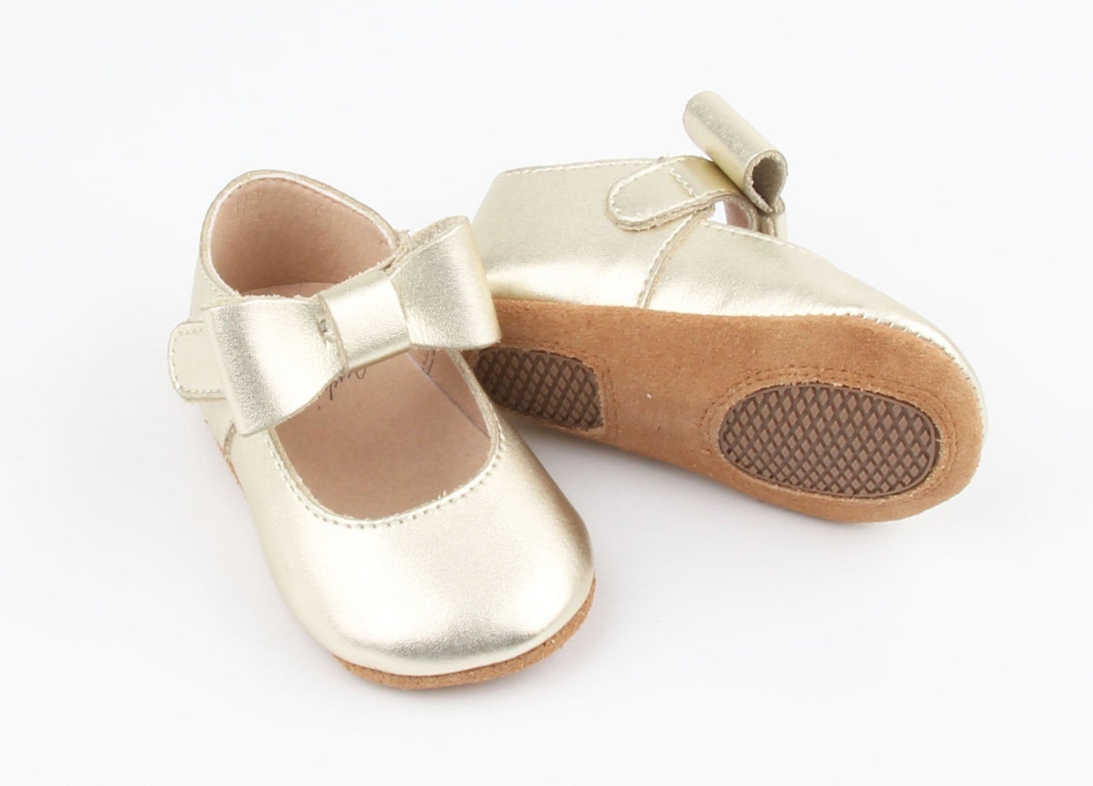 Gold Baby Shoes for Baby Girls Soft Sole Prewalker Baby Etsy