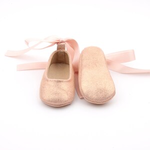 Baby Girl Ballerina Shoes Rose Gold Baby Shoes Baby Girl - Etsy