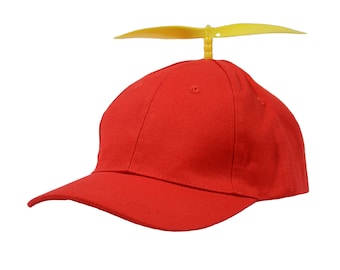 Nerdy Gifts- Red Propeller Hat, Funny Hats, Nerdy Hat, Gifts for Geeks, Gifts for Kids, Toddler, Kids and Adult Sizes