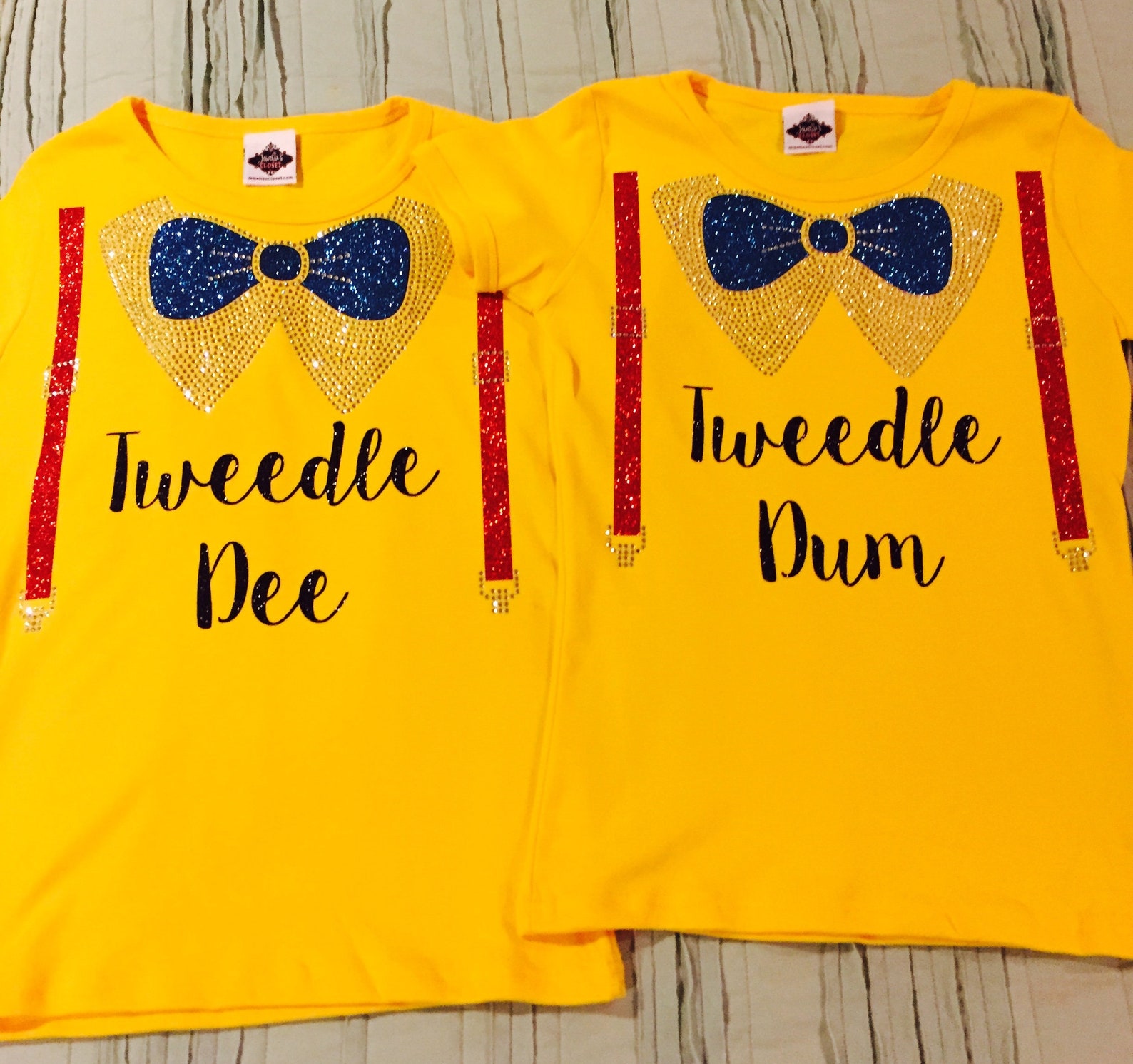 Tweedle Dee and Tweedle Dum Costume Girl Shirts for Halloween Etsy