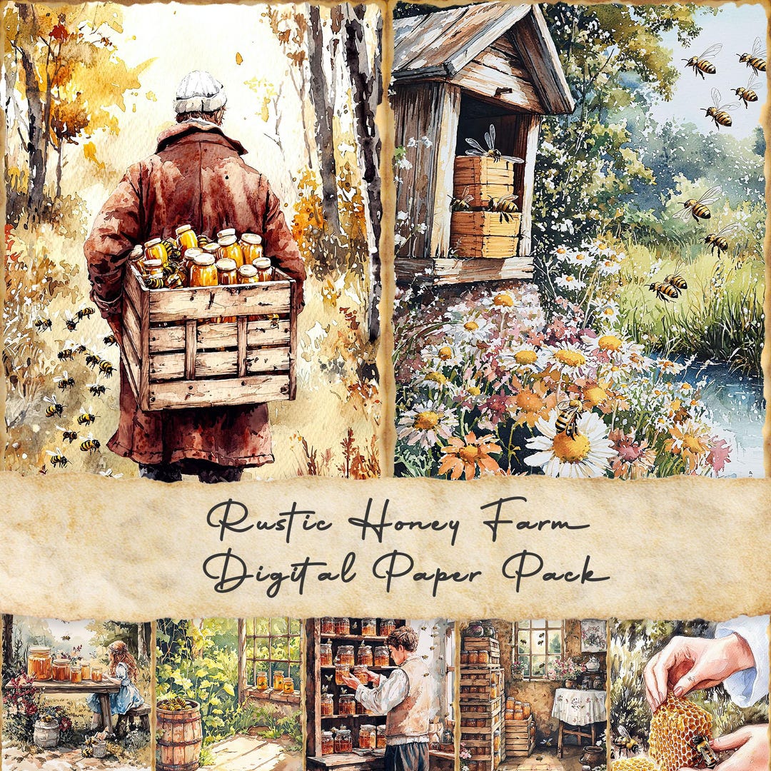 Rustic Honey Farm Journal Pages, Beekeeper, Apiary Printable Paper - Etsy