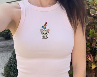 Disney Moana Embroidered Tank Top, Moana Pua & Hei Hei Tee, Pua Hei Hei Shirt, Moana Family Shirt, Retro Disney Park Outfit