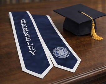 Estola de graduación personalizada con tu diseño de texto y logotipo, banda de graduación personalizada con nombre, estola de graduación de la clase de 2026, regalo de graduación