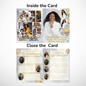 Editable Funeral Program Template, Celebration of Life Design, Obituary Template Canva, Memorial Service Program (Instant Download) image 2