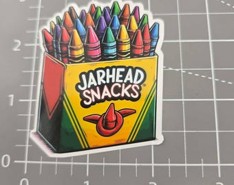 jarhead snacks funny crayon eater sticker