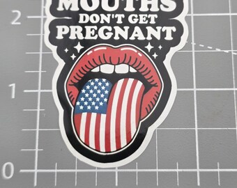 mouths don't get pregnant, Funny Sticker, Sarcastic Sticker, Snarky Humor Sticker, Hard Hat Sticker, Dark Humor, toolbox sticker.
