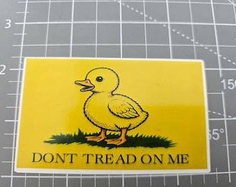 Justice for Ducky, don't tread on me, Funny Sticker, Sarcastic Sticker, Snarky Humor Sticker, Hard Hat Sticker, Dark Humor, toolbox sticker.