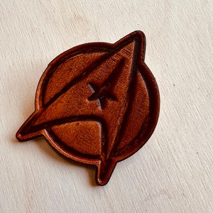Starfleet inspired Pin! Antiqued leather