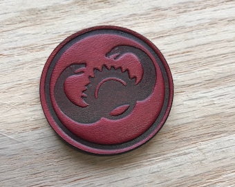 Thulsa Doom snake cult leather pin